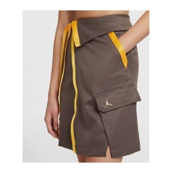 NIKE Women's AIR JORDAN Future Primal Utility Wrap Skirt NWT Brown Sz XS - Picture 5 of 15